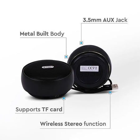 Mini boxă portabilă Bluetooth 4W cu baterie reîncărcabilă V-Tac
