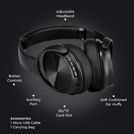 Cască wireless Bluetooth cu autonomie extinsă V-Tac