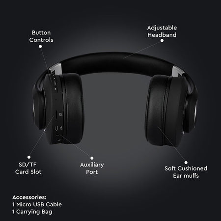 Cască wireless Bluetooth cu baterie 500mAh V-Tac