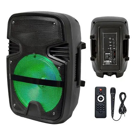 Boxă portabilă V-TAC 20 cm, 15W RMS, Bluetooth, USB, microSD, radio FM