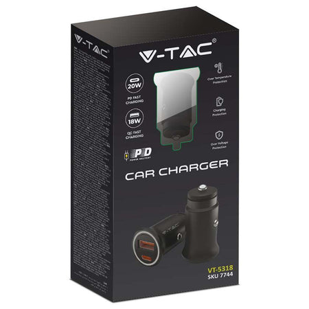 Incarcator Auto Quick Charge Usb + Tip C