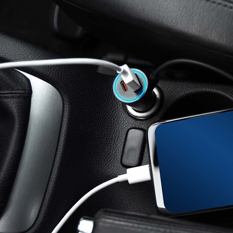 Incarcator Auto Quick Charge Usb + Tip C