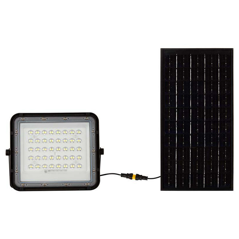 Reflector cu încărcare solară LED 10W 800 lm IP65, aluminiu negru, V-Tac