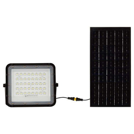 Reflector cu încărcare solară LED 10W 800 lm IP65, aluminiu negru, V-Tac