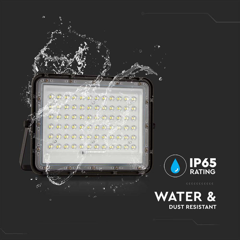 Reflector cu încărcare solară 15 W 1200 lm 4000K negru V-Tac SKU-7826