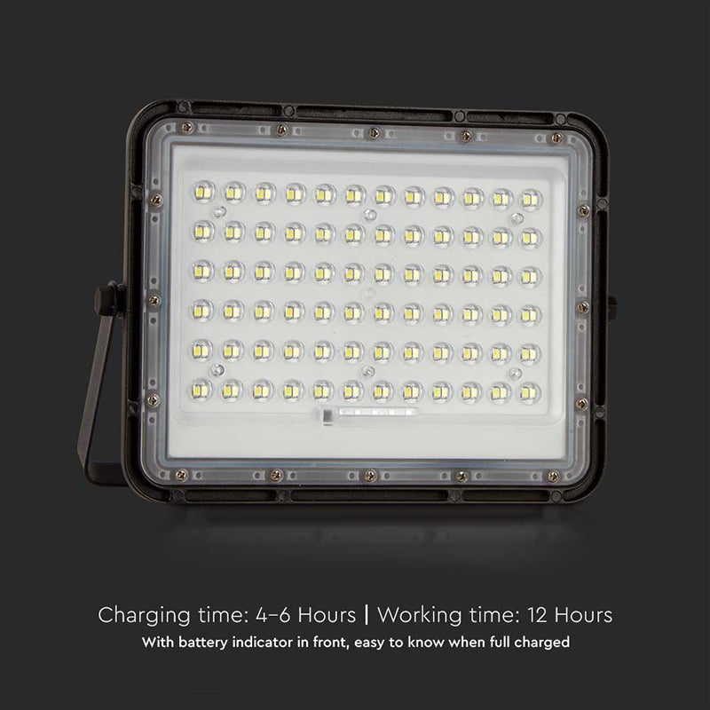 Reflector cu încărcare solară 15 W 1200 lm 4000K negru V-Tac SKU-7826