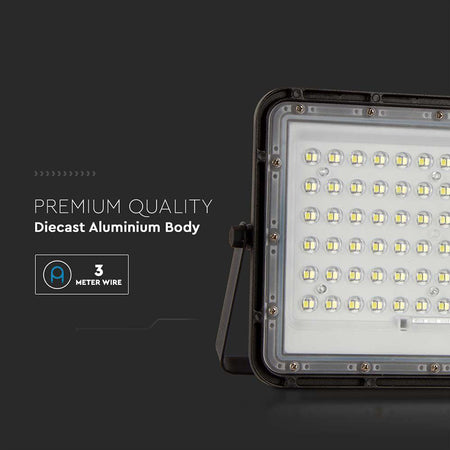 Reflector cu încărcare solară 15 W 1200 lm 4000K negru V-Tac SKU-7826