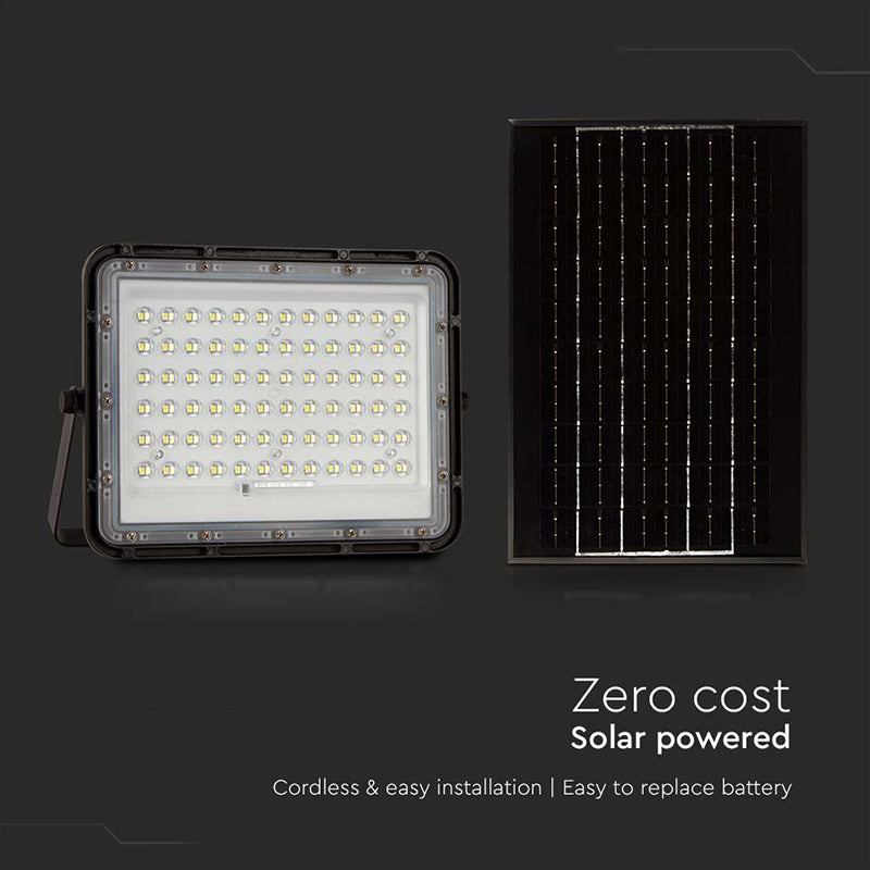 Reflector cu încărcare solară 15 W 1200 lm 4000K negru V-Tac SKU-7826