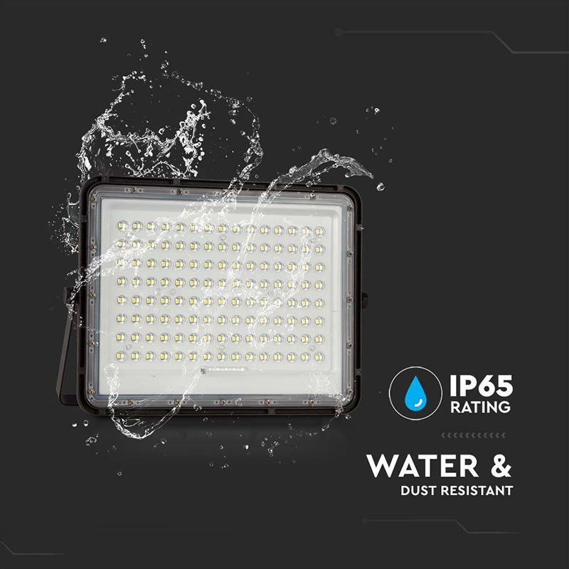 Reflector LED cu încărcare solară 20W 1800 lm, IP65, V-Tac