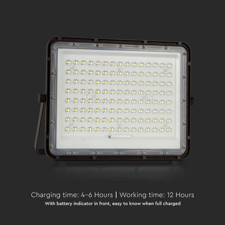 Reflector LED cu încărcare solară 20W 1800 lm, IP65, V-Tac