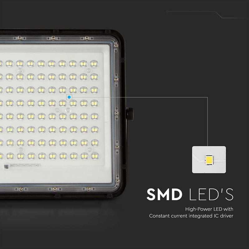 Reflector LED cu încărcare solară 20W 1800 lm, IP65, V-Tac