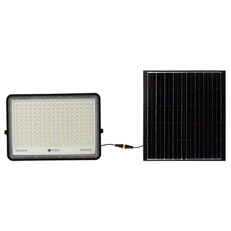 Reflector cu încărcare solară 30 W, 6400K, aluminiu negru, IP65, V-Tac SKU-7829
