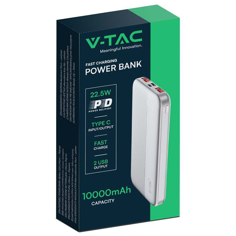 Power Bank 10000mah Fast Charge - Alb