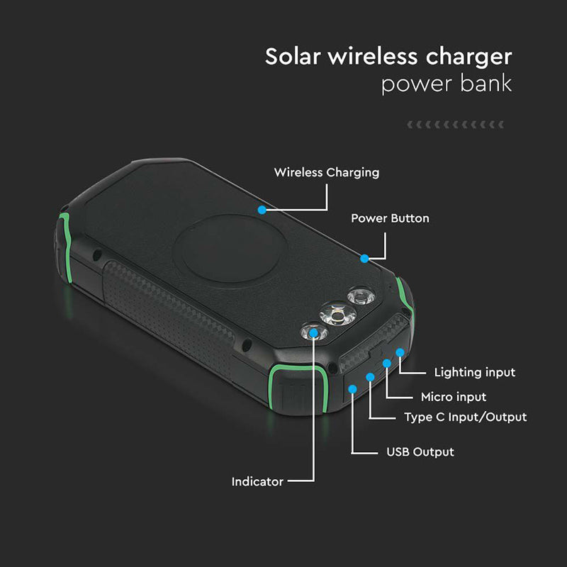 Power Bank 30000mah Cu Incarcare Solara