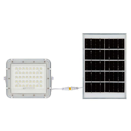 Reflector cu încărcare solară 6W, 400 lm, 6400K, IP65, aluminiu, alb V-Tac SKU-7839