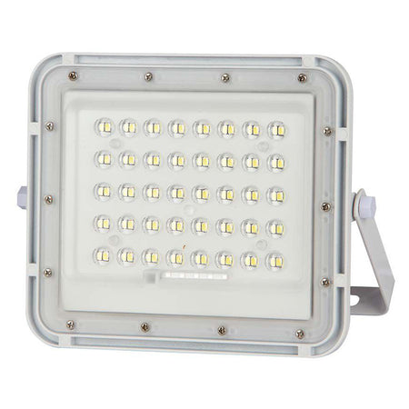 Reflector cu încărcare solară 6W, 400 lm, 6400K, IP65, aluminiu, alb V-Tac SKU-7839