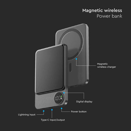 Power Bank Ultra Slim 5000mah Wireless Fast Charging 7850