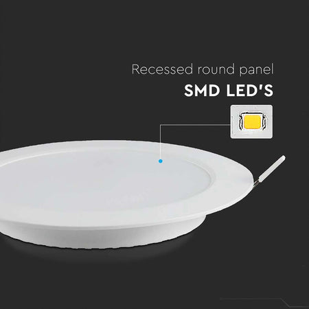 Panou LED 3W încastrat 4000K, SMD, rotund, 330 lm, cip Samsung V-Tac SKU-78561