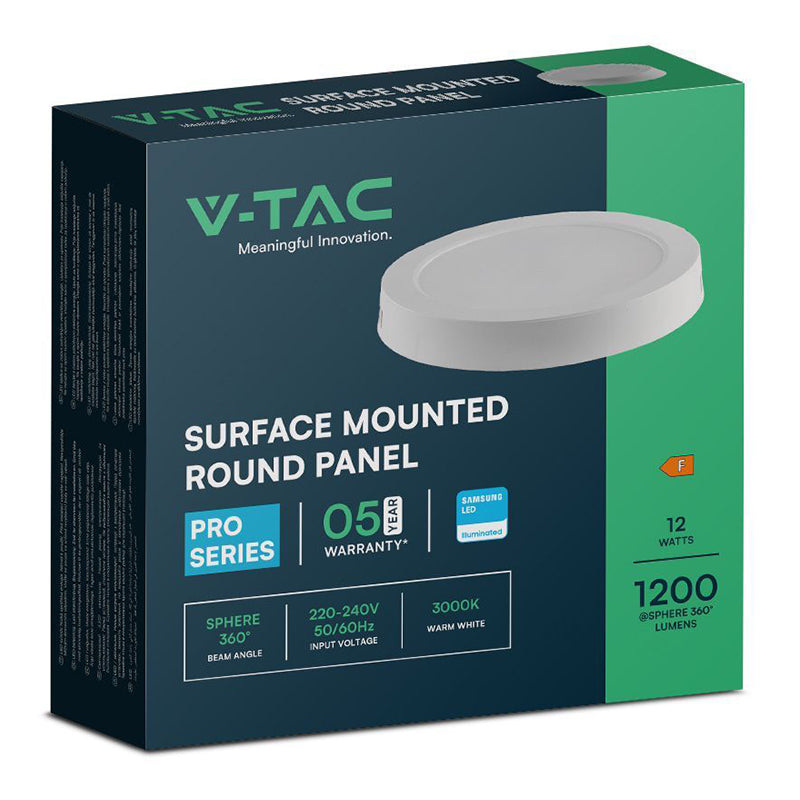 Panou LED 12W, aplicabil, 6500K, alb rece, V-Tac SKU-78751