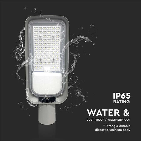Corp iluminat stradal LED 50W IP65, gri, aluminiu, V-Tac