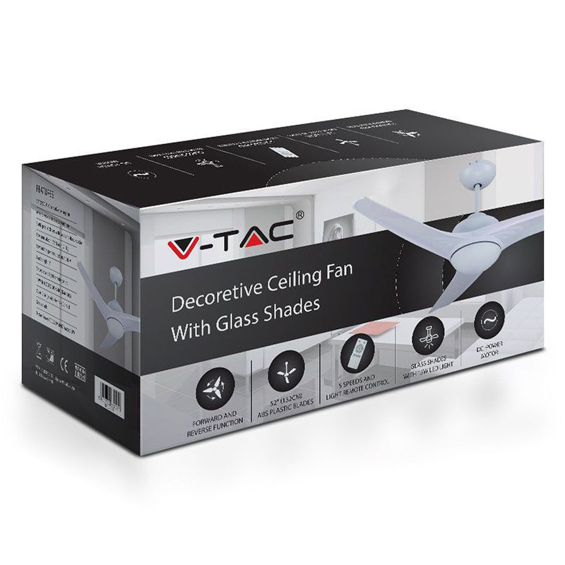 Ventilator de tavan cu iluminat 3 în 1, 35W, 5 viteze, cu telecomandă, V-Tac