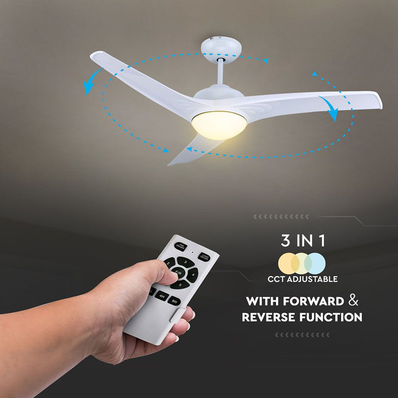 Ventilator de tavan cu iluminat 3 în 1, 35W, 5 viteze, cu telecomandă, V-Tac