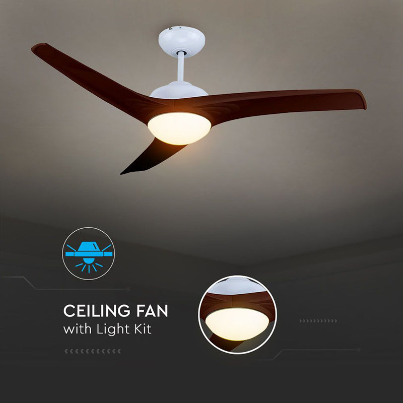Ventilator de tavan cu iluminat 3 în 1, 35W, 5 viteze, cu telecomandă, V-Tac