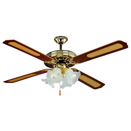 Ventilator Tip Candelabru 4 X E27 - Auriu