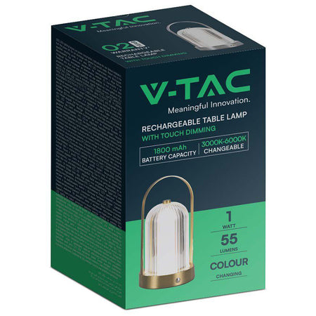 Lampă birou LED 3in1 reîncărcabilă cu baterie 1800 mAh, V-Tac