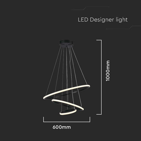 Candelabru LED negru de 32 W cu lumină alb cald 3000K V-Tac SKU-8017