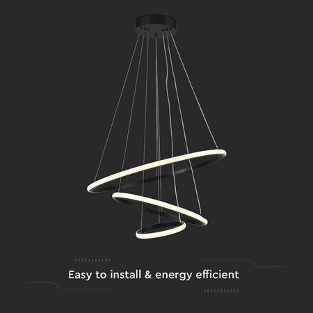 Candelabru LED negru de 32 W cu lumină alb cald 3000K V-Tac SKU-8017