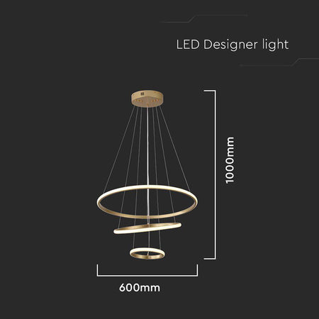 Candelabru LED 32W cu lumină alb caldă 3000K și corp auriu V-Tac SKU-8019