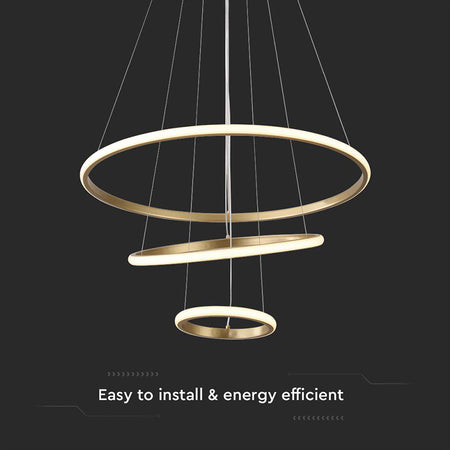 Candelabru LED 32W cu lumină alb caldă 3000K și corp auriu V-Tac SKU-8019