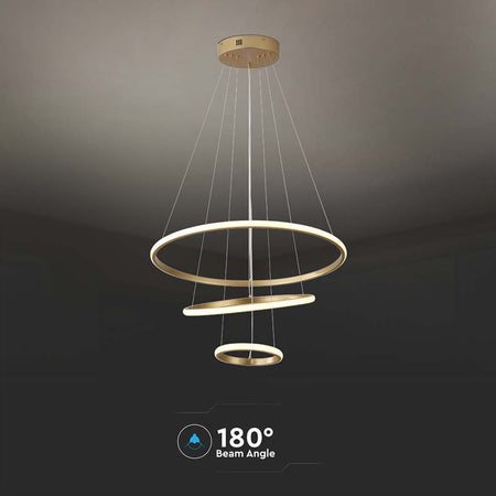 Candelabru LED 32W cu lumină alb caldă 3000K și corp auriu V-Tac SKU-8019