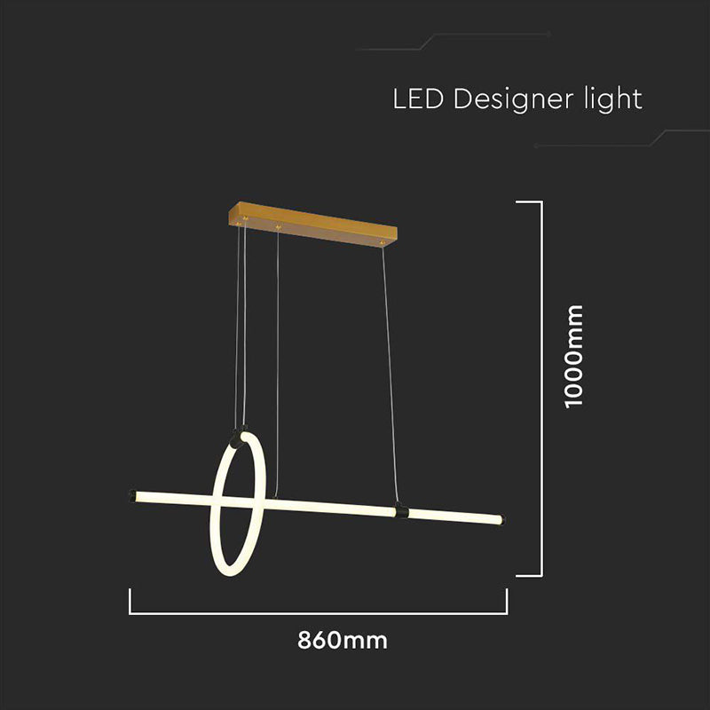 Candelabru LED 16W cu lumină alb cald 3000K și corp negru V-Tac SKU-8022