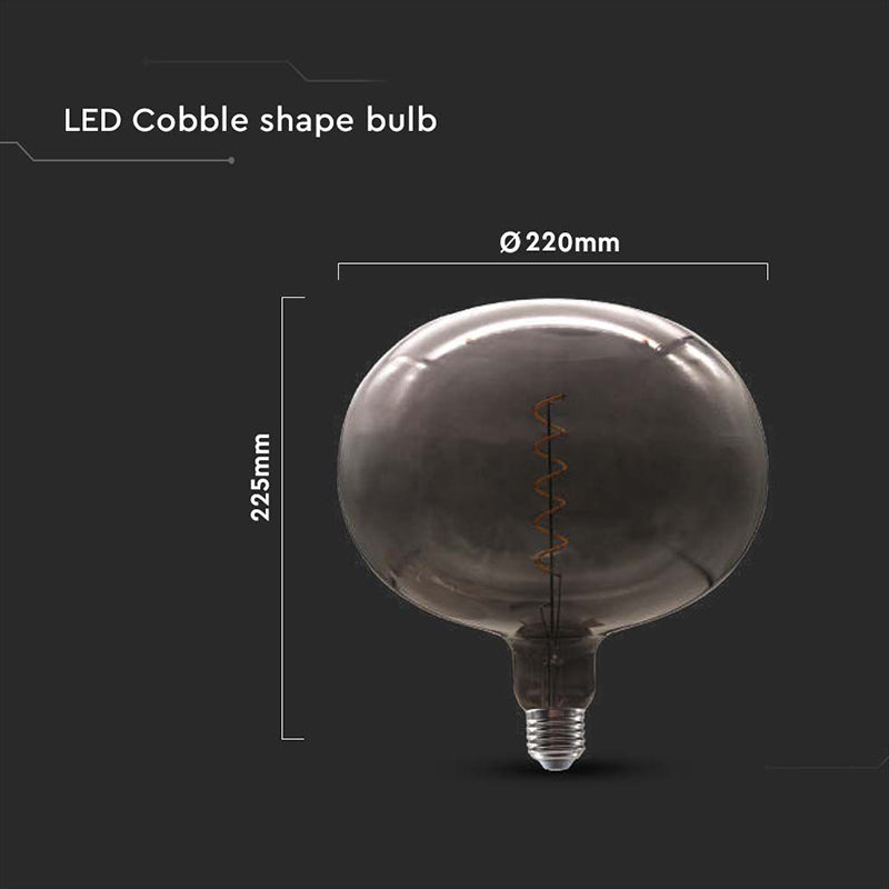 Bec LED cu filament 4 W E27 din sticlă neagră V-Tac SKU-8057