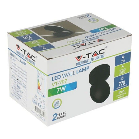 Corp iluminat LED 7 W IP65 3000 K, negru, V-Tac SKU-8219