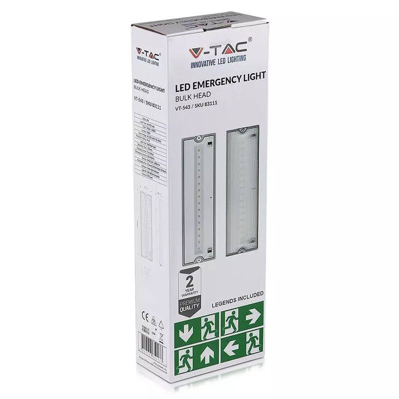 Lampă LED ieșire de urgență 3W, alb rece, IP65, V-Tac SKU-83111
