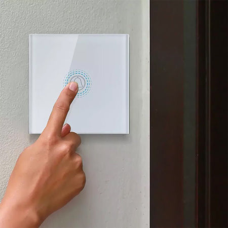 Sonerie simplă din sticlă, albă, IP20, 86×86 mm, V-Tac SKU-8372