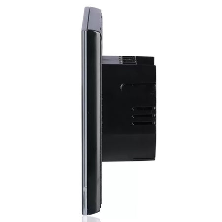 Intrerupator Dublu Din Sticla Cu Touch, Negru
