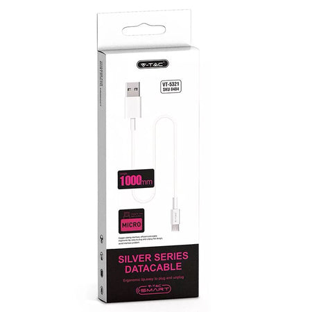 Cablu Micro Usb 1m Silver Editon - Alb