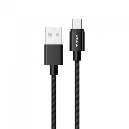 Cablu micro USB 1 m platinum edition negru V-Tac SKU-8488