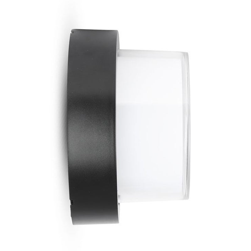 Lampa Led 12w Ip65 3000k Alb Cald - Negru