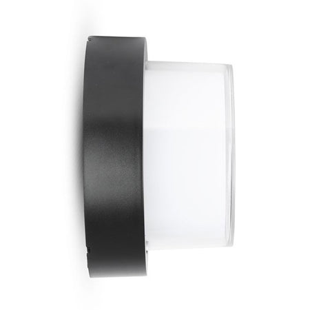 Lampa Led 12w Ip65 3000k Alb Cald - Negru