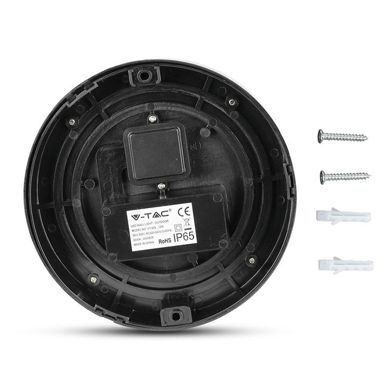 Lampa Led 12w Ip65 3000k Alb Cald - Negru