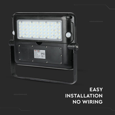 Reflector LED 10 W, solar, IP65, senzor, 4000 K, montaj perete V-Tac SKU-8550