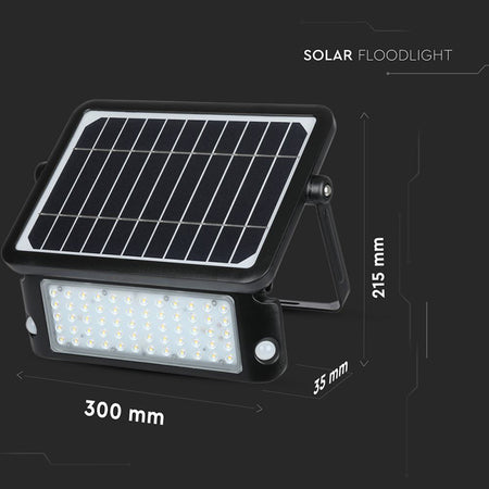 Reflector LED 10 W, solar, IP65, senzor, 4000 K, montaj perete V-Tac SKU-8550