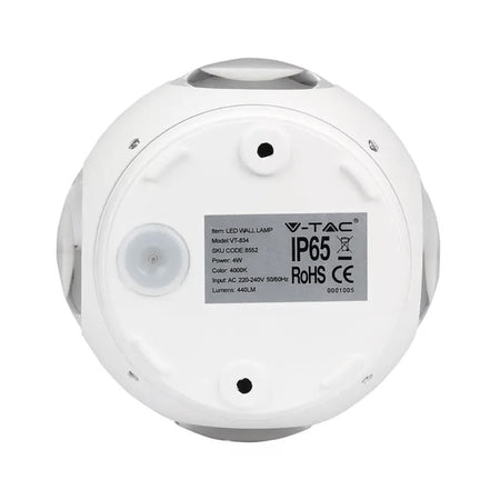 Lampa Led Perete 4w Ip65 3000k Alb Cald