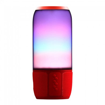 Boxa Bluetooth 2x3w Usb/msd/aux Iluminata Led Rgb - Rosu