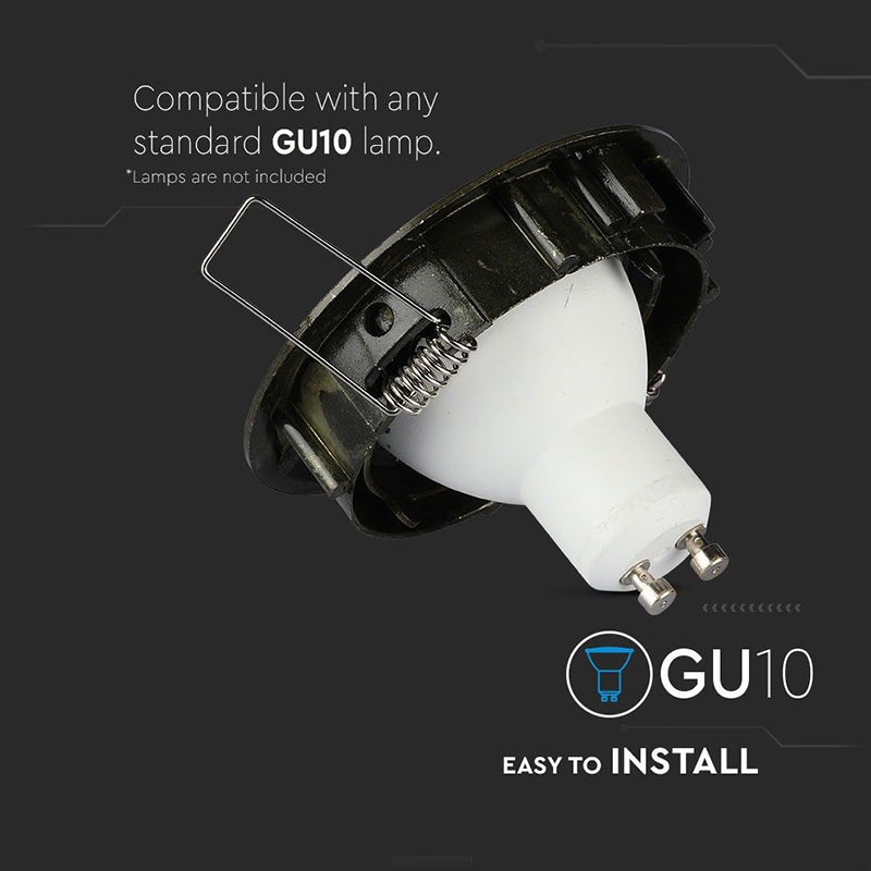 Corp spot GU10 auriu încastrat, rotund, V-Tac SKU-8579